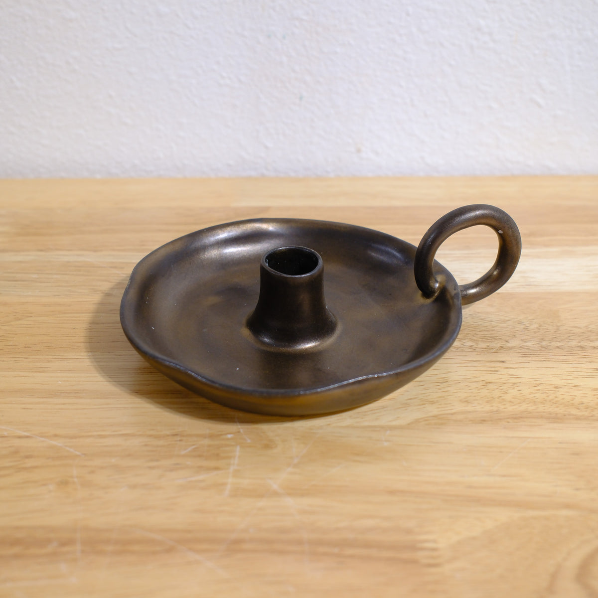 Handheld Bronze Candle Holder