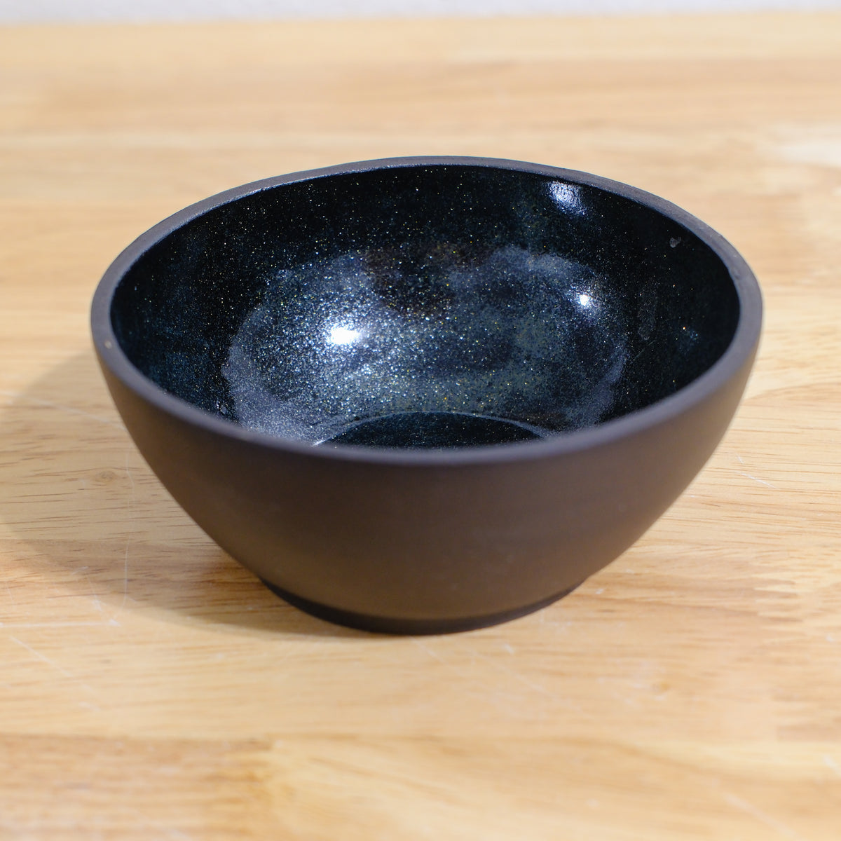 Black Shimmer Burnished Bowl