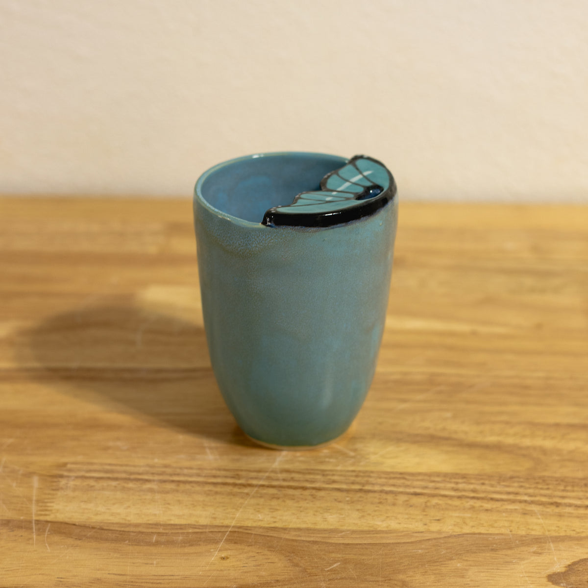 Sky Blue Butterfly Travel Cup
