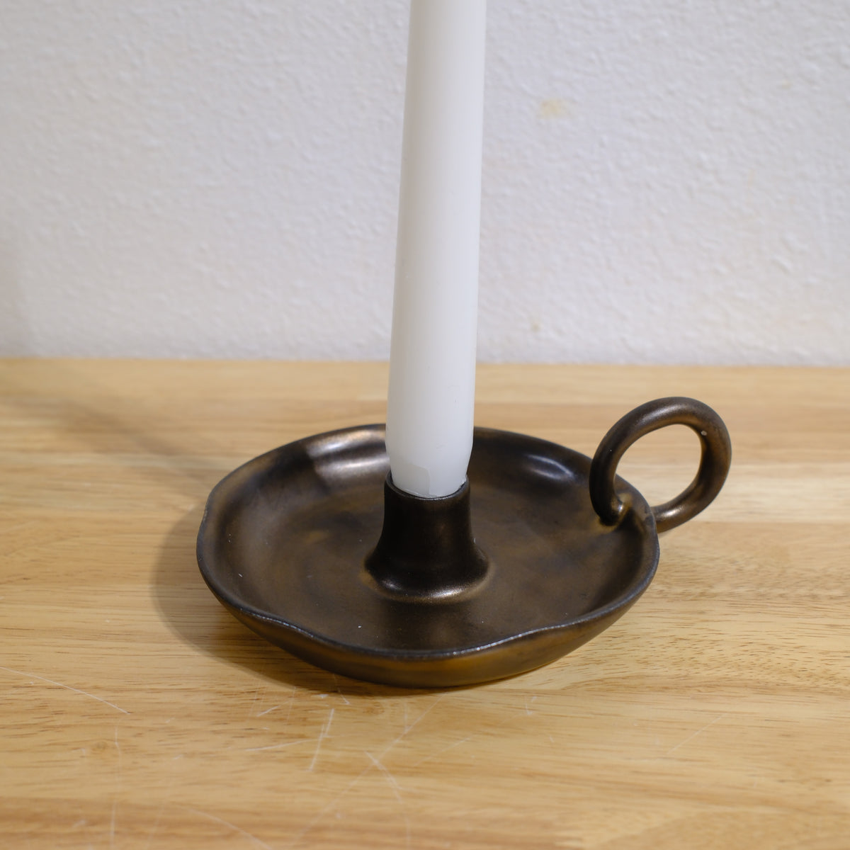 Handheld Bronze Candle Holder