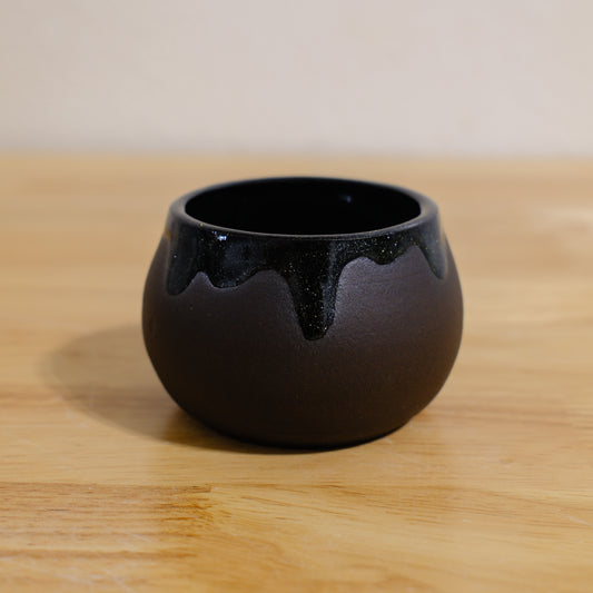 Black Shimmer Burnished Cauldron