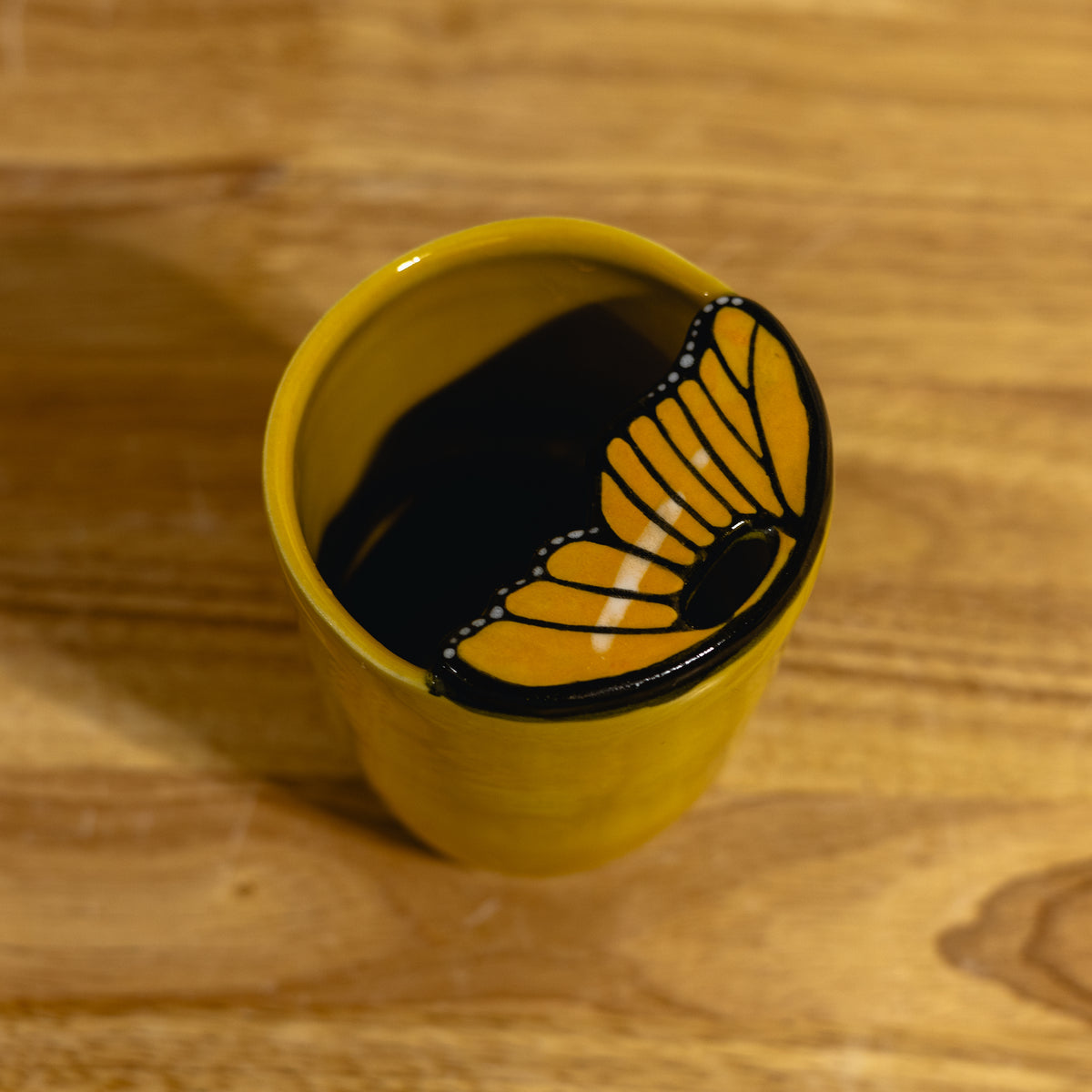 Yellow Butterfly Travel Cup