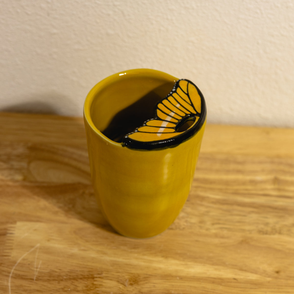Yellow Butterfly Travel Cup