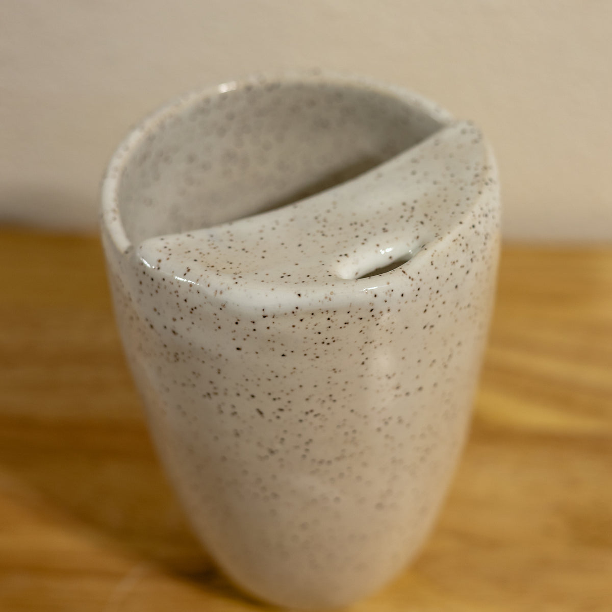 Speckle White Travel Cup