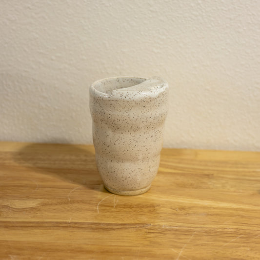 Speckle White Bubble Travel Cup