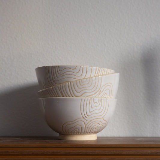 Partial Whorl Print Bowls