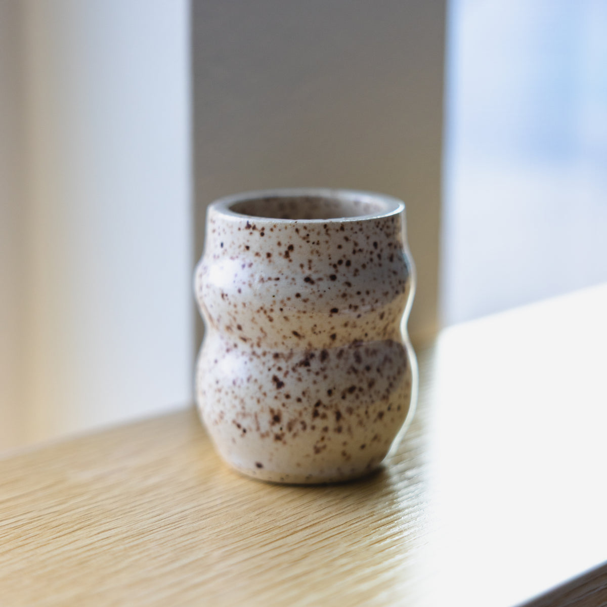 Speckled White Bud Vase
