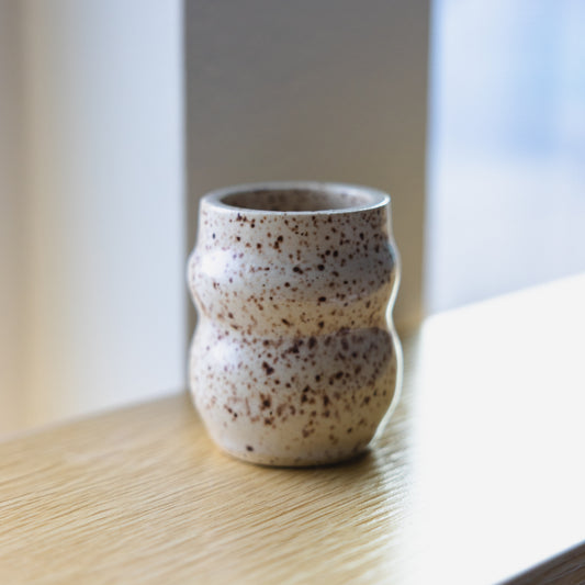 Speckled White Bud Vase